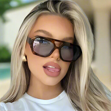 Ladies Trendy Thick Frame Summer Shades